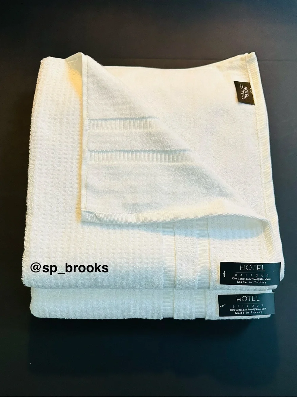 🎁8PC Hotel Balfour Bath Towels White Waffle Made in Turkey Soft Cotton Towels